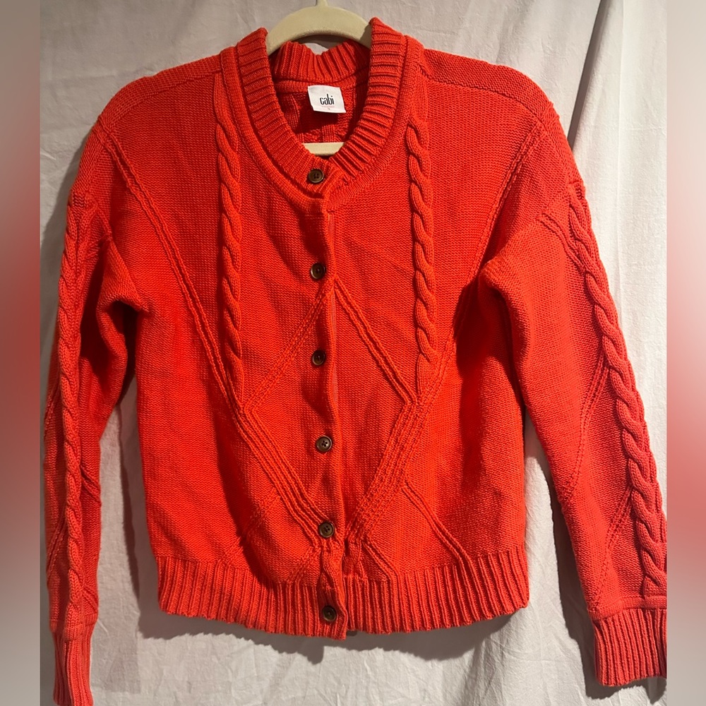 Cabi cable knit cardigan size s